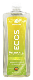 Earth Friendly ECOS Dishmate Hypoallergenic Dish Soap Bamboo/Lemon 25 fl oz
