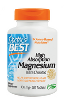 Doctor's Best High Absorption Magnesium 100 mg 120 Tablets