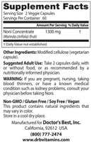 Doctor's Best Noni Fruit Powder 650 mg 120 Veg Capsules
