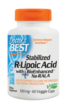 Doctor's Best Stabilized R-Lipoic Acid 100 mg 60 Veg Capsules
