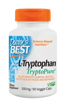 Doctor's Best L-Tryptophan with TryptoPure 500 mg 90 Veg Capsules