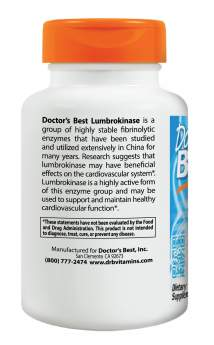 Doctor's Best Lumbrokinase 20 mg 60 Veg Capsules