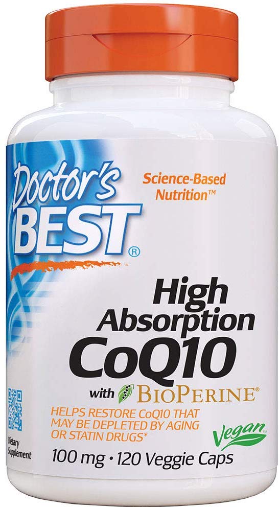 Doctor's BEST High Absorption CoQ10 with Bio Perine 100 mg 120 Veg Capsules