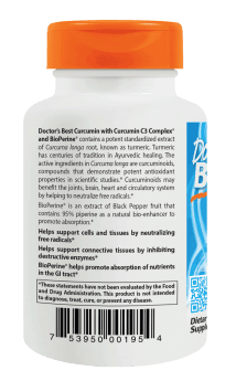 Doctor's Best High Absorption Curcumin 1,000 mg 120 Tablets