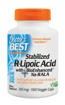 Doctor's Best Stabilized R-Lipoic Acid 100 mg 180 Veg Capsules
