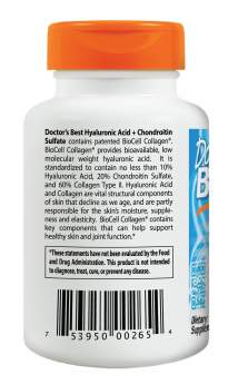 Doctor's Best Hyaluronic Acid + Chondroitin Sulfate 60 Tablets