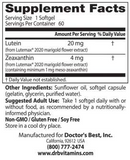 Doctor's Best Lutein with Lutemax 20 mg 60 Softgels