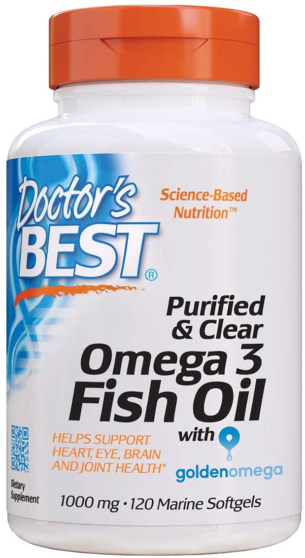 Doctor's BEST Purified & Clear Omega-3 Fish Oil 120 Marine Softgels