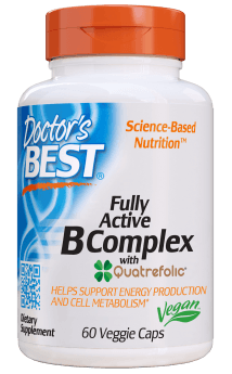 Doctor's BEST Fully Active B Complex with Quatrefolic 60 Veg Capsules