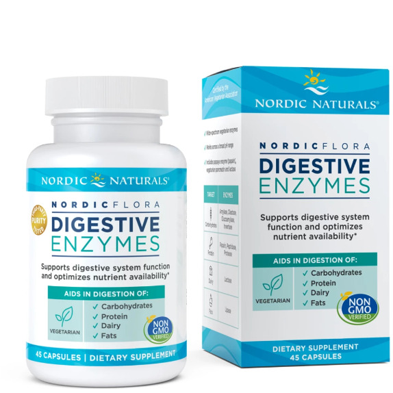 Nordic Naturals Nordic Flora Digestive Enzymes 45 Capsules