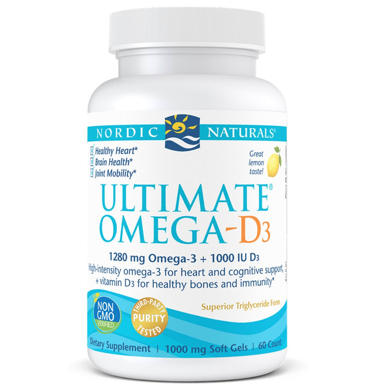 Nordic Naturals Ultimate Omega-D3 1,280 mg 60 Softgels