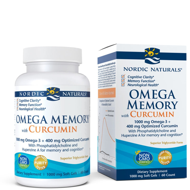 Nordic Naturals Omega Memory with Curcumin 60 Softgels