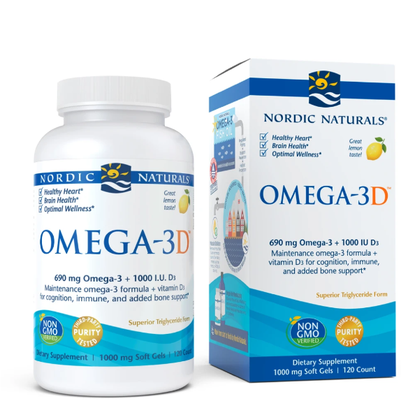 Nordic Naturals Omega-3D 690 mg 120 Softgels