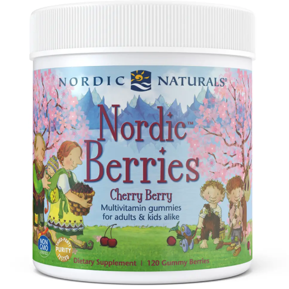 Nordic Naturals Nordic Berries Cherry Berry Multivitamin Gummies 120 Gummies
