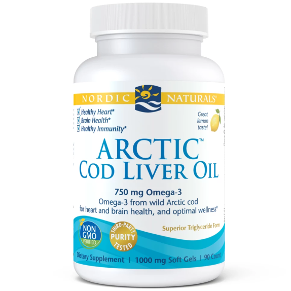 Nordic Naturals Arctic Cod Liver Oil 750 mg 90 Softgels