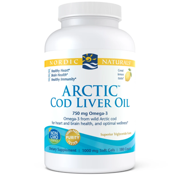 Nordic Naturals Arctic Cod Liver Oil 180 Softgels