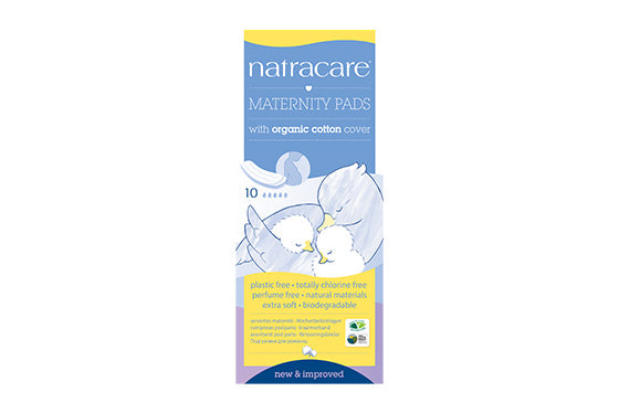 NatraCare Maternity Pads with Organic Cotton Cover 10 Pads