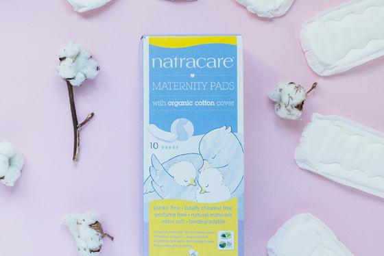NatraCare Maternity Pads with Organic Cotton Cover 10 Pads