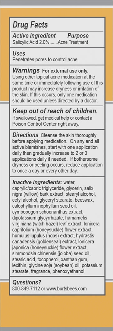 Burts Bees Natural Acne Solutions Spot Treatment Cream 0.5 oz