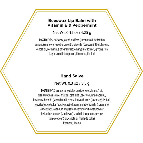 Burt's Bees Lip Balm + Hand Salve Beeswax with Vitamin E & Peppermint 0.18 oz