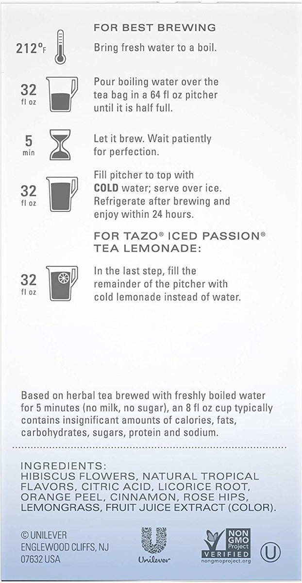 TAZO TAZO Iced Passion Herbal Tea 6 Tea Bags