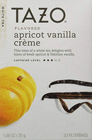 TAZO White Tea Apricot Vanilla Creme Flavored 20 Filter Bags