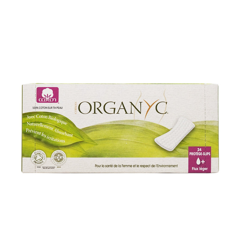 Organyc Panty liners with organic cotton flat 24 Count