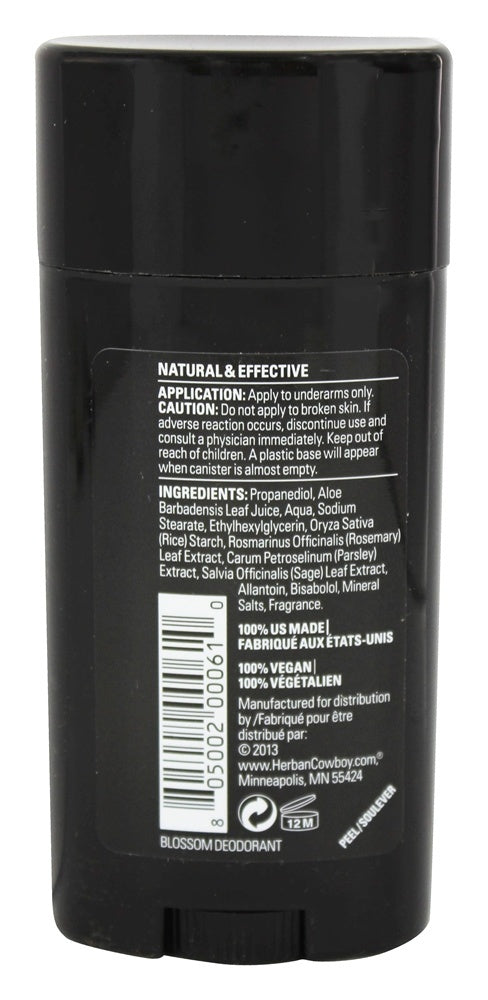 Herban Cowboy Maximum Protection Deodorant Blossom 2.8 oz