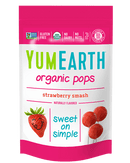 Yum Earth Organic Strawberry Lollipops Strawberry Smash 14 Pops
