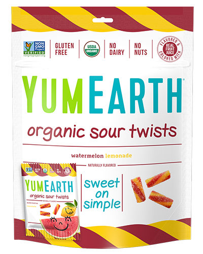 Yum Earth Organic Sour Twists Watermelon Lemonade 5 Packs