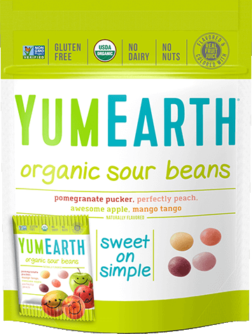 Yum Earth Organic Sour Beans Assorted 10 packs