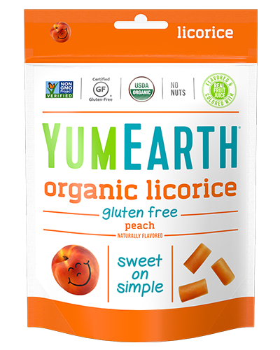 Yum Earth Organic Licorice Peach 5 oz