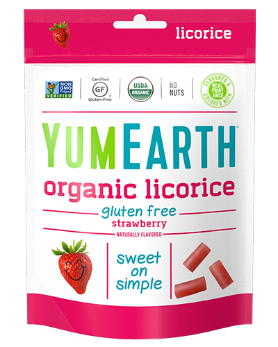 Yum Earth Organic Licorice Strawberry 5 oz