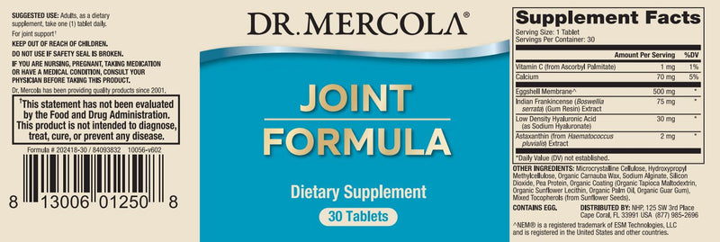 Dr.Mercola Joint Formula 90 Tablets