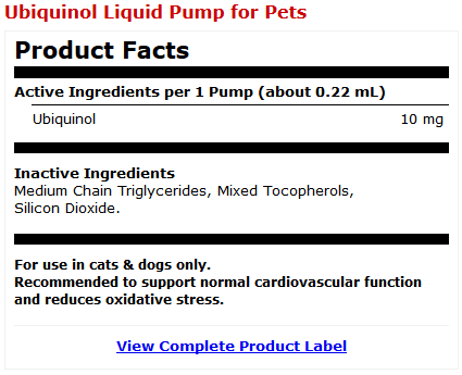 Dr. Mercola Ubiquinol for Cats & Dogs 1.6 fl oz