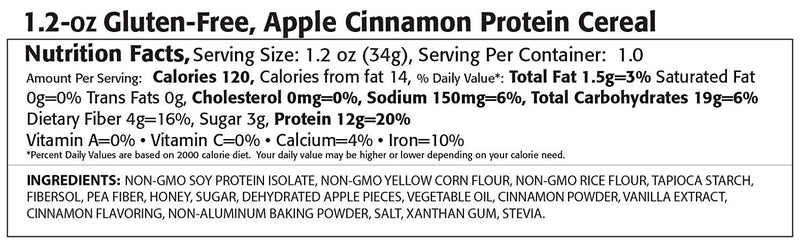 KAY'S NATURALS Protein Cereal Apple Cinnamon 1.2 oz