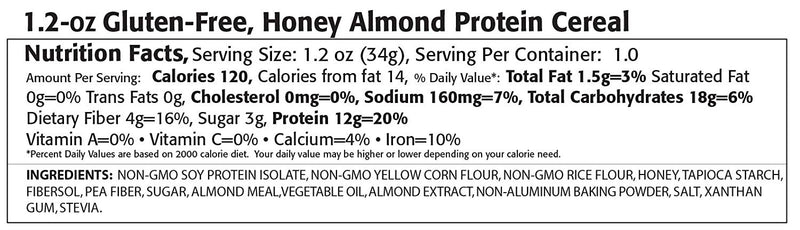 KAY'S NATURALS Protein Cereal Honey Almond 1.2 oz