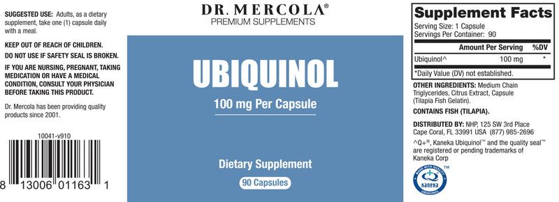Dr. Mercola Ubiquinol 100 mg 90 Capsules