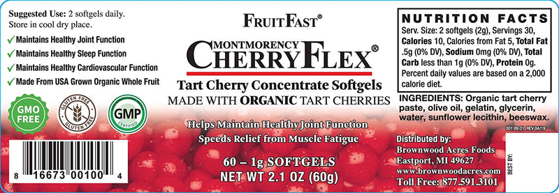 FruitFast Montmorency Cherry Flex 60 Softgels