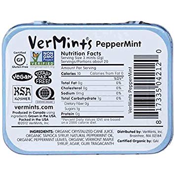 VerMints Organic Mint PepperMint 1.41 oz