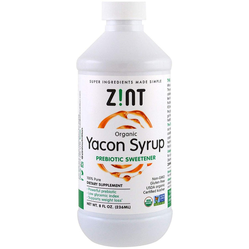 ZINT Organic Yacon Syrup Prebiotic Sweetener 8 fl oz