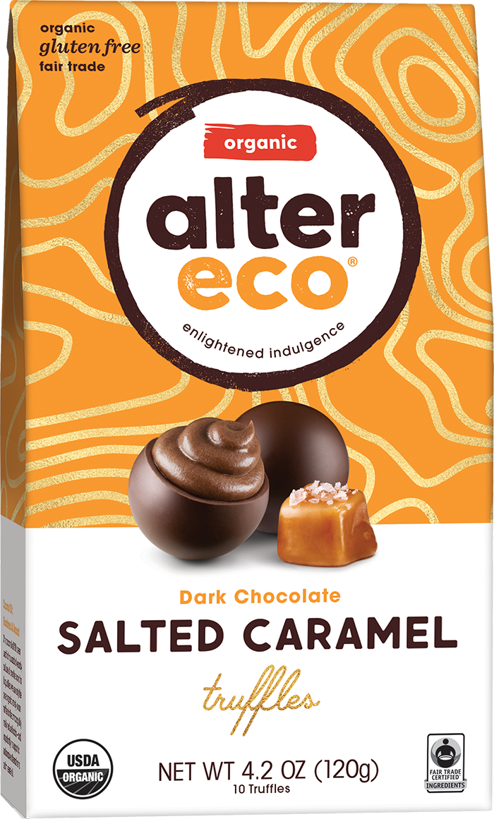 Alter Eco Organic Dark Chocolate Salted Caramel Truffles 4.2 oz