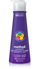 Method 8X Laundry Detergent Pump Lavender Cedar 50 Loads 20 fl oz