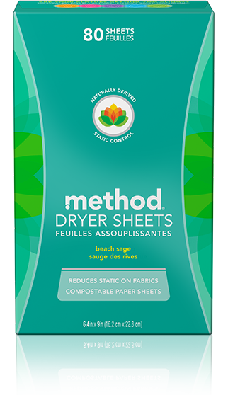Method Dryer Sheets Beach Sage 80 Sheets