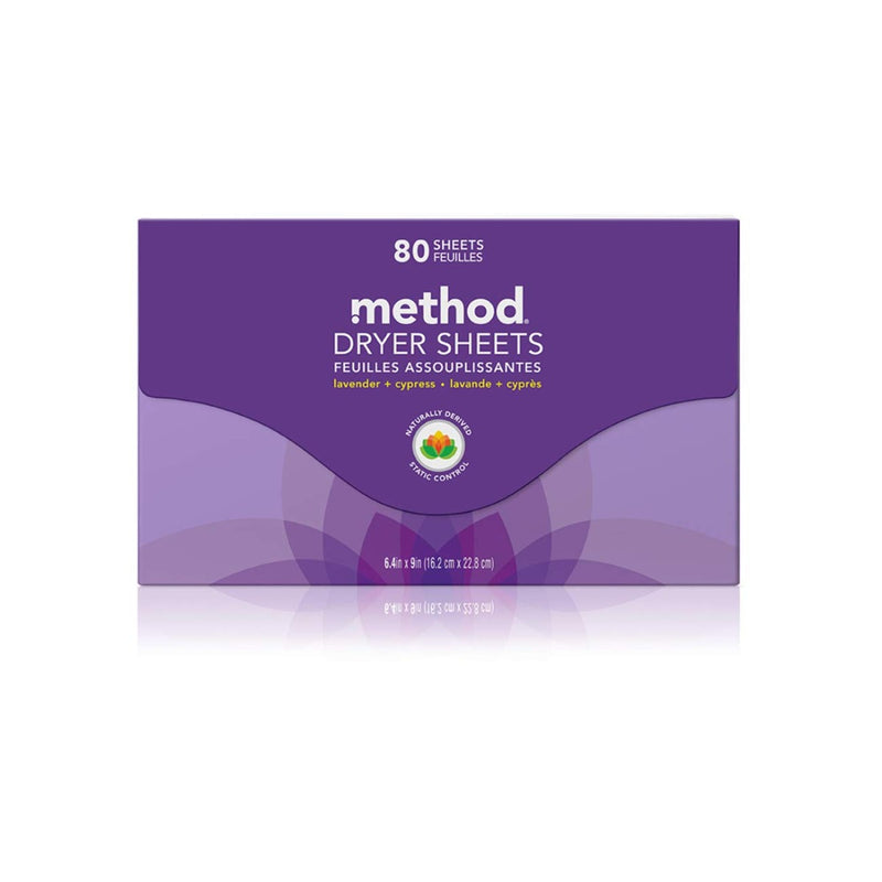 Method Dryer Sheets Lavender + Cypress 80 Sheets