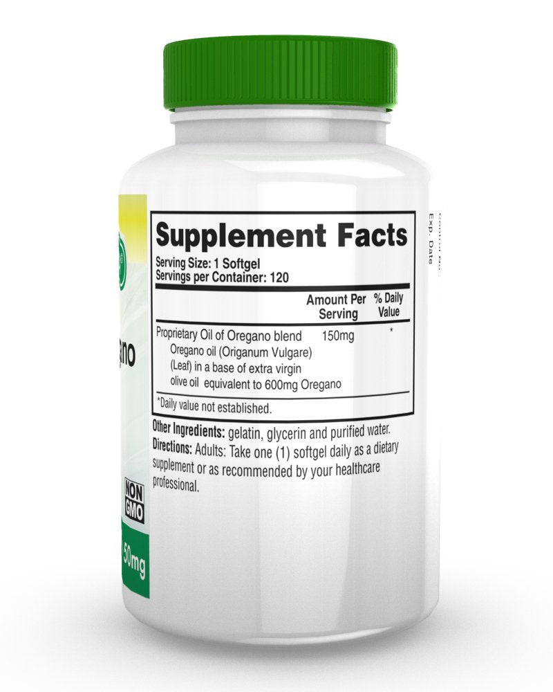 Health Thru Nutrition Oil of Oregano 150 mg 120 Softgels
