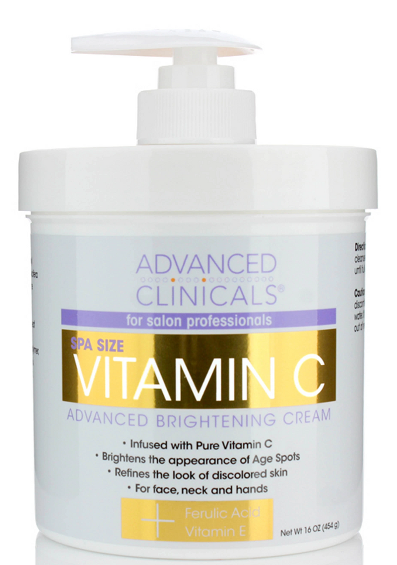 Advanced Clinicals Vitamin C Advanced Brightening Cream 16 oz
