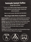 Mount Hagen Organic Fairtrade Instant Coffee Freeze Dried 25 Single Serve Sticks