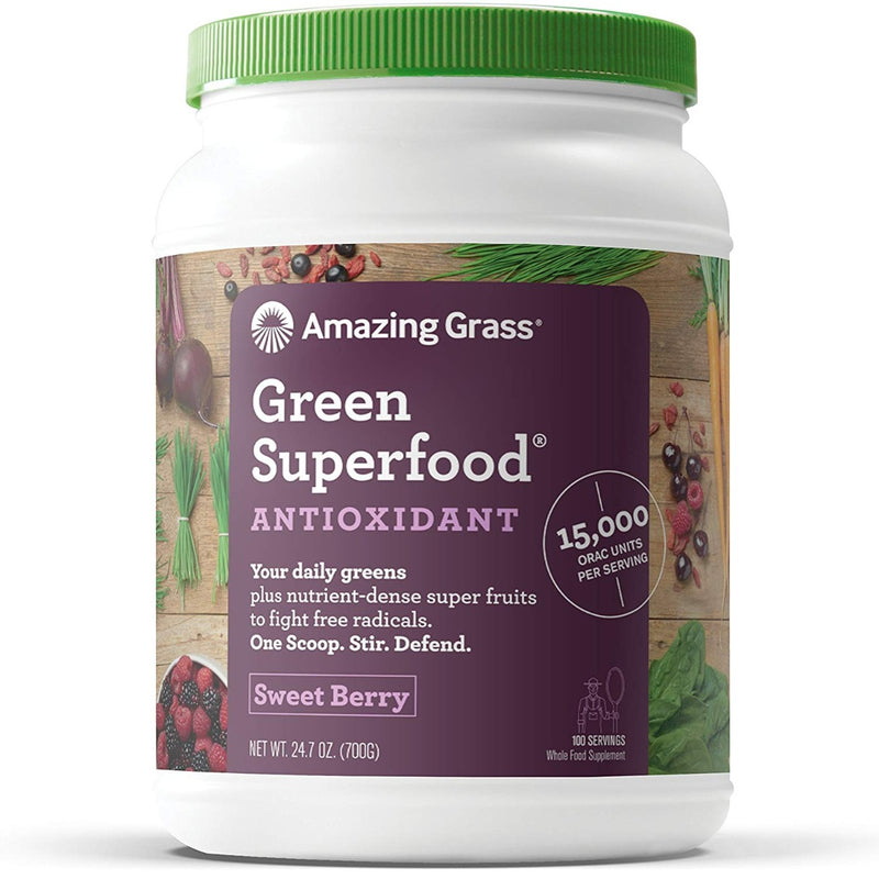 Amazing Grass Green SuperFood Antioxidant Sweet Berry Drink Powder 24.7 oz