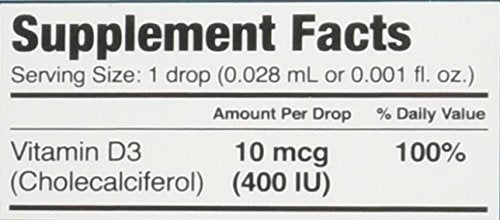 Ddrops Baby Liquid Vitamin D3 90 Drops 400 IU 0.08 fl oz